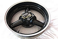 2008 Suzuki Hayabusa Motorcycle Aluminum Wheel BEFORE Chrome-Like Metal Polishing and Buffing Services