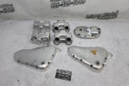 Triumph Vintage Aluminum Motorcycle Parts BEFORE Chrome-Like Metal Polishing and Buffing Services / Restoration Services - Aluminum Polishing - Motorcycle Polishing