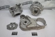 Harley Davidson Aluminum Motorcycle Engine Case, Transmission Case and Primary Cover BEFORE Chrome-Like Metal Polishing and Buffing Services / Restoration Services - Aluminum Polishing - Motorcycle Polishing