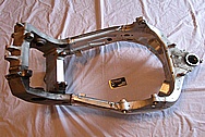 Suzuki Hayabusa Aluminum Motorcycle Frame BEFORE Chrome-Like Metal Polishing and Buffing Services / Restoration Services 