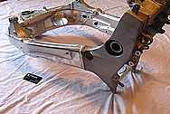 Suzuki Hayabusa Aluminum Motorcycle Frame BEFORE Chrome-Like Metal Polishing and Buffing Services / Restoration Services 