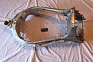 Suzuki Hayabusa Aluminum Motorcycle Frame BEFORE Chrome-Like Metal Polishing and Buffing Services / Restoration Services 