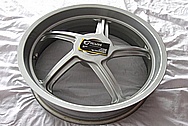 MH900e Ducati Aluminum Motorcycle Wheel BEFORE Chrome-Like Metal Polishing and Buffing Services / Restoration Services 