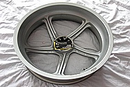 MH900e Ducati Aluminum Motorcycle Wheel BEFORE Chrome-Like Metal Polishing and Buffing Services / Restoration Services 