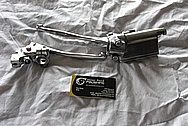 Motorcycle Aluminum Brake Levers and Reservoir BEFORE Chrome-Like Metal Polishing and Buffing Services / Resoration Services 