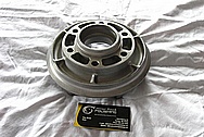 Motorcycle Aluminum Wheel Hub BEFORE Chrome-Like Metal Polishing and Buffing Services / Resoration Services 