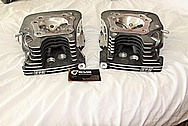 2008 Harley Davidson Road King Motorcycle Aluminum Cylinder Heads BEFORE Chrome-Like Metal Polishing and Buffing Services / Resoration Services 