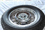 Motorcycle Alumuinum Spoked Wheel and Brake Hub BEFORE Chrome-Like Metal Polishing and Buffing Services / Restoration Services 