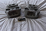 Harley Davidson Motorcycle Aluminum Cylinder Heads BEFORE Chrome-Like Metal Polishing and Buffing Services / Restoration Services 