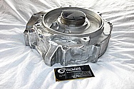 1976 Harley Davidson Shovelhead Aluminum Motorcycle Engine Case BEFORE Chrome-Like Metal Polishing and Buffing Services / Restoration Services