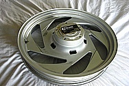 Aluminum Motorcycle Wheel BEFORE Chrome-Like Metal Polishing and Buffing Services / Restoration Services 