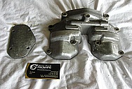 Harley Davidson Aluminum Motorcycle Parts BEFORE Chrome-Like Metal Polishing and Buffing Services / Restoration Services 