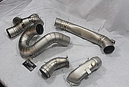 Titanium Motorcycle Racing Pipes BEFORE Chrome-Like Metal Polishing and Buffing Services / Restoration Services 