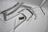 1986 Honda V-65 Magna Motorcycle Side Rails, Seat Support and Mini Rack BEFORE Chrome-Like Metal Polishing and Buffing Services