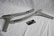 1986 Honda V-65 Magna Motorcycle Aluminum Side Rails, Seat Support and Mini Rack BEFORE Chrome-Like Metal Polishing and Buffing Services