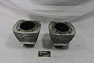 Harley Davidson S&S Aluminum Cylinders and Cylinder Heads BEFORE Chrome-Like Metal Polishing and Buffing Services / Restoration Services 
