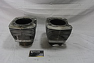 Harley Davidson S&S Aluminum Cylinders and Cylinder Heads BEFORE Chrome-Like Metal Polishing and Buffing Services / Restoration Services 