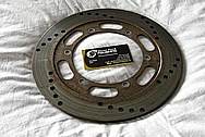 Motorcycle Steel Brake Rotor BEFORE Chrome-Like Metal Polishing and Buffing Services / Restoration Service