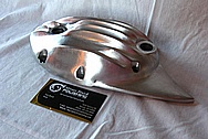 Aluminum Motorcycle Engine Cover Piece BEFORE Chrome-Like Metal Polishing and Buffing Services / Restoration Service