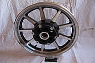 2005 1700cc Yamaha Roadstar Aluminum Wheel BEFORE Chrome-Like Metal Polishing and Buffing Services