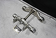 Aluminum Motorcycle Triple Tree Parts BEFORE Chrome-Like Metal Polishing and Buffing Services / Restoration Service