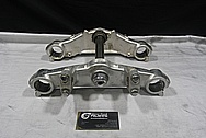 Aluminum Motorcycle Triple Tree Parts BEFORE Chrome-Like Metal Polishing and Buffing Services / Restoration Service