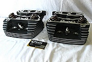 Motorcycle Aluminum Cylinder Heads BEFORE Chrome-Like Metal Polishing and Buffing Services / Restoration Service