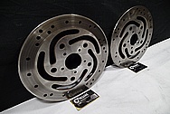 Harley Davidson Motorcycle Steel Brake Rotors BEFORE Chrome-Like Metal Polishing and Buffing Services / Restoration Service