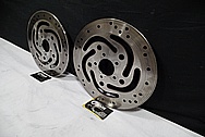 Harley Davidson Motorcycle Steel Brake Rotors BEFORE Chrome-Like Metal Polishing and Buffing Services / Restoration Service