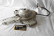 Ducati Motorcycle Engine Cover Piece BEFORE Chrome-Like Metal Polishing and Buffing Services / Restoration Services