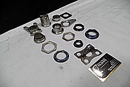Steel and Aluminum Motorcycle Hardware Pieces BEFORE Chrome-Like Metal Polishing and Buffing Services / Restoration Services