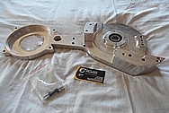 Motorcycle Aluminum Engine Backplate Piece BEFORE Chrome-Like Metal Polishing and Buffing Services / Restoration Services
