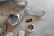 Aluminum Motorcycle Peices BEFORE Chrome-Like Metal Polishing and Buffing Services / Restoration Services