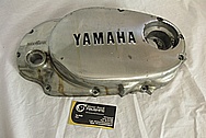 Yamaha Aluminum Motorcycle Engine Cover BEFORE Chrome-Like Metal Polishing and Buffing Services