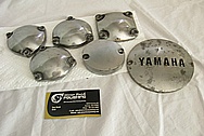 Yamaha Aluminum Motorcycle Engine Covers BEFORE Chrome-Like Metal Polishing and Buffing Services