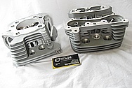 Harley Davidson Evolution Aluminum Motorcycle Engine Heads BEFORE Chrome-Like Metal Polishing and Buffing Services