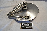 Aluminum Motorcycle Brake Cover Piece BEFORE Chrome-Like Metal Polishing and Buffing Services / Restoration Services
