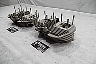 1967 Harley Davidson Aluminum Cylinder Heads BEFORE Chrome-Like Metal Polishing and Buffing Services / Restoration Services