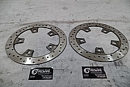 2014 Harley Davidson Street Glide Brake Rotors BEFORE Chrome-Like Metal Polishing and Buffing Services / Restoration Services