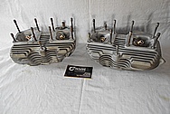 Harley Davidson Aluminum Cylinder Heads BEFORE Chrome-Like Metal Polishing and Buffing Services / Restoration Services