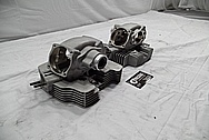2008 Ducatti 1100 Monster Aluminum Cylinder Heads BEFORE Chrome-Like Metal Polishing and Buffing Services / Restoration Services