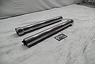 2008 Ducatti 1100 Monster Aluminum Front Forks BEFORE Chrome-Like Metal Polishing and Buffing Services / Restoration Services