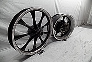 2010 Honda Furty Aluminum Motorcycle / Bike Wheels BEFORE Chrome-Like Metal Polishing and Buffing Services / Restoration Services