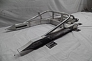 2005 Suzuki Hayabusa Aluminum Motorcycle Swingarm BEFORE Chrome-Like Metal Polishing and Buffing Services / Restoration Services