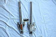 Aluminum Motorcycle Front Fork BEFORE Chrome-Like Metal Polishing and Buffing Services