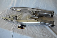 Aluminum Motorcycle Swingarm BEFORE Chrome-Like Metal Polishing and Buffing Services - Aluminum Polishing