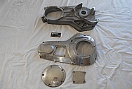 Aluminum Motorcycle Parts BEFORE Chrome-Like Metal Polishing - Aluminum Polishing Services