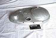 1949 Indian Scout Motorcycle Aluminum Primary Cover BEFORE Chrome-Like Metal Polishing and Buffing Services