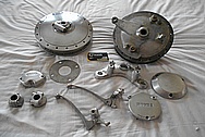 Aluminum Motorcycle Parts BEFORE Chrome-Like Metal Polishing - Aluminum Polishing Services