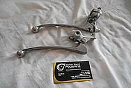 Aluminum Motorcycle Clutch and Brake Levers BEFORE Chrome-Like Metal Polishing - Aluminum Polishing Services